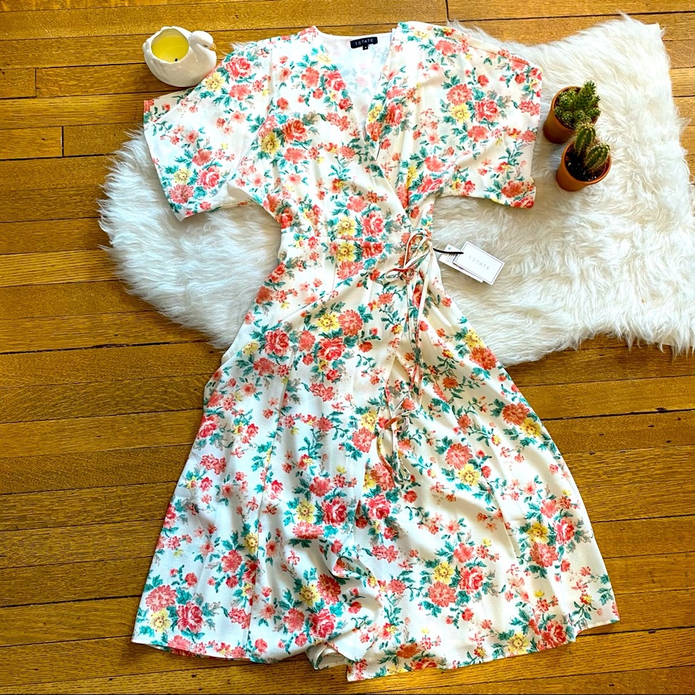 BNWT 1.State Floral Wrap Dress!